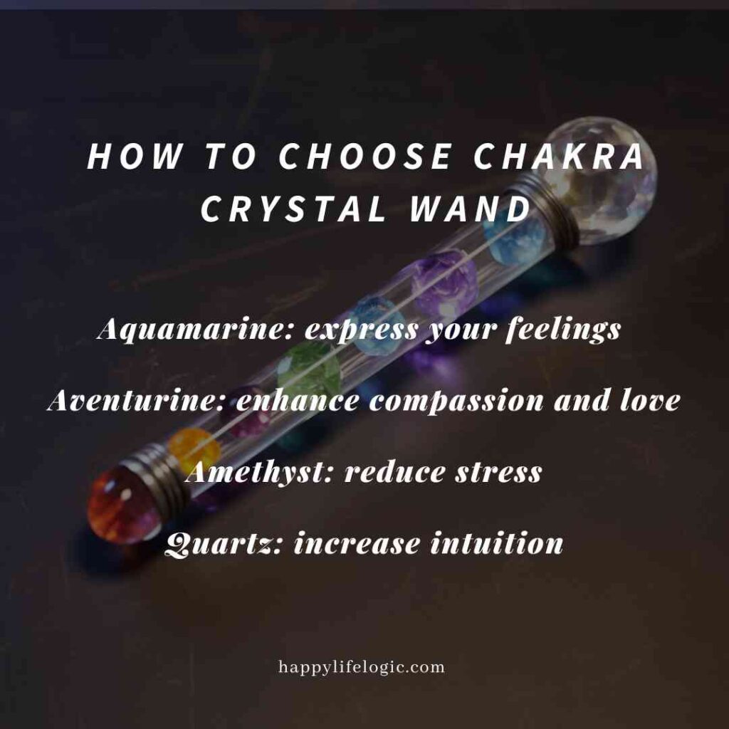 Unblock negative energy by chakra crystal wand