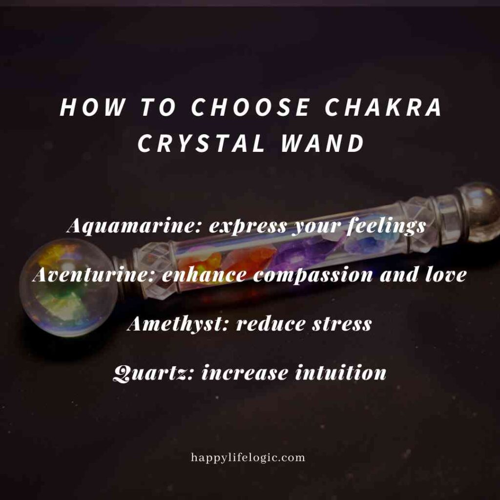 Unblock negative energy by chakra crystal wand
