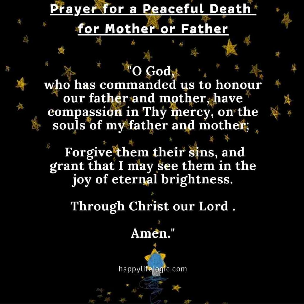 short prayers for a peaceful death