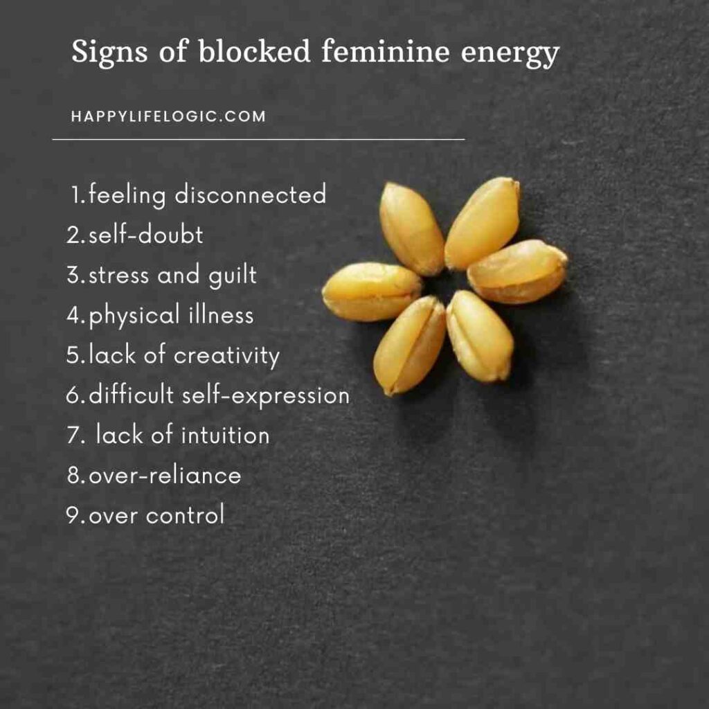 signs of obstructed feminine energy