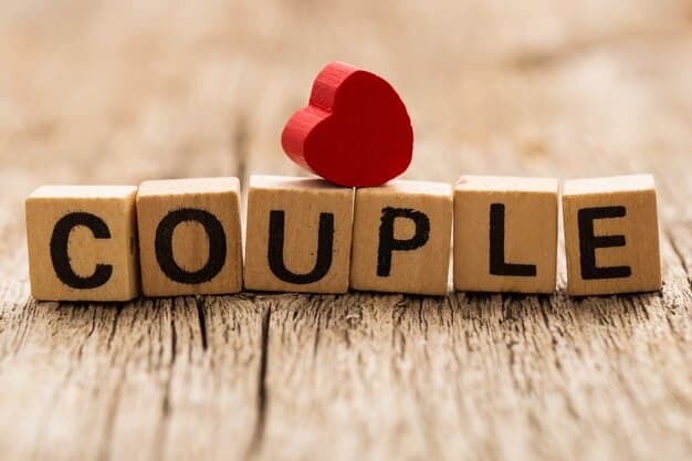 a picture spelling the words couple