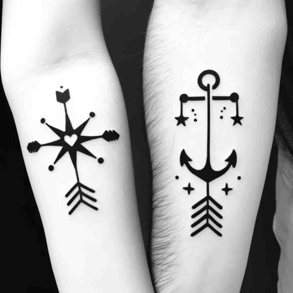Soulmate Matching Couple Tattoos Ideas